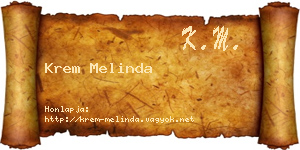 Krem Melinda névjegykártya